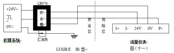 高壓蒸汽流量計防（fáng）暴型渦街流量（liàng）儀表配線設計圖一