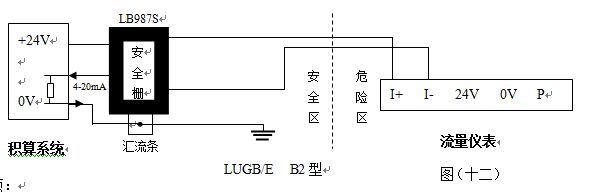 高壓蒸汽流（liú）量計防暴型渦（wō）街流量儀表配線設計圖二