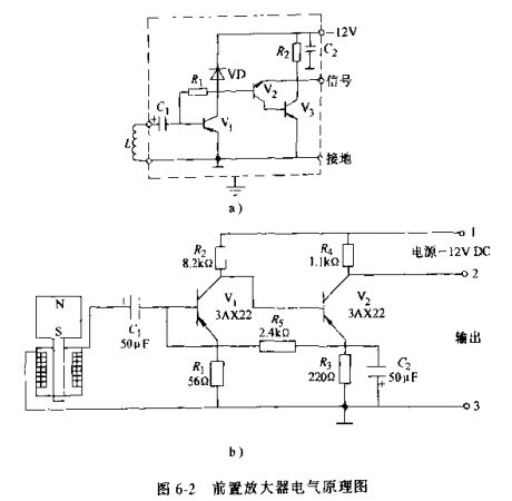 渦（wō）輪（lún）流（liú）量傳感器前置放大器電（diàn）氣原理圖