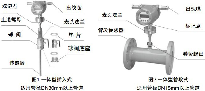 熱式質量流（liú）量計結構圖