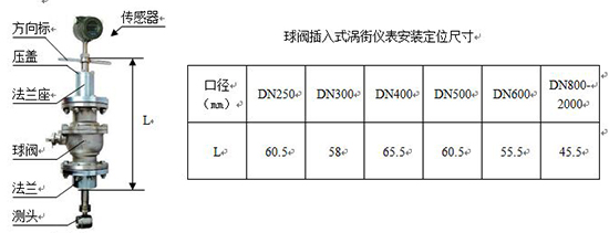 智能蒸汽流量計插入式尺（chǐ）寸表